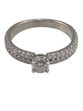 14K White Gold and Diamond Engagement Ring Size 8 #24207